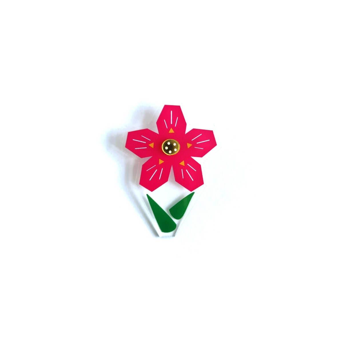 Red on sale flower brooch