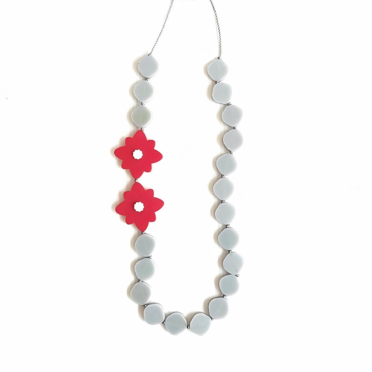 Red 2025 flower necklace