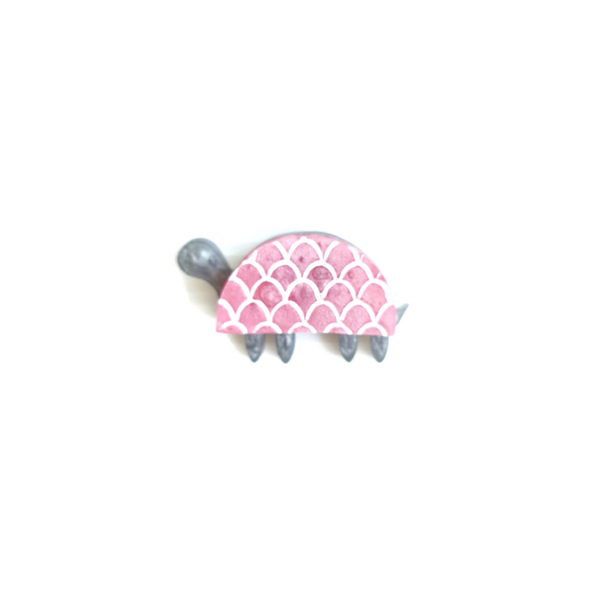 Turtle Grey - Rose Quatz Brooch