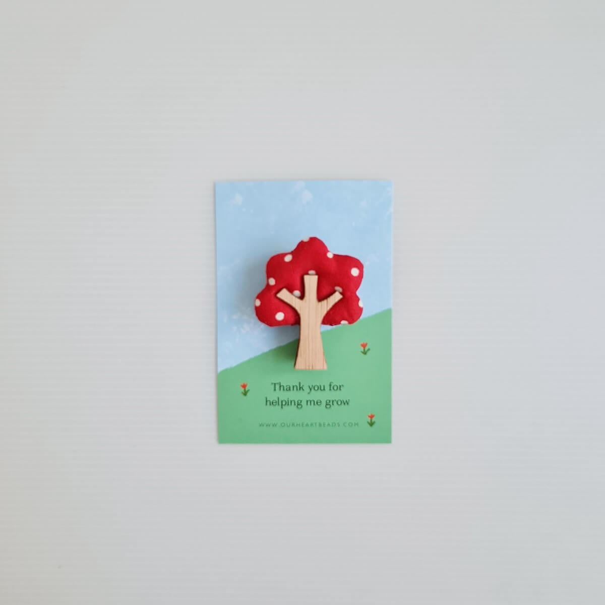 Red Apple Tree Brooch