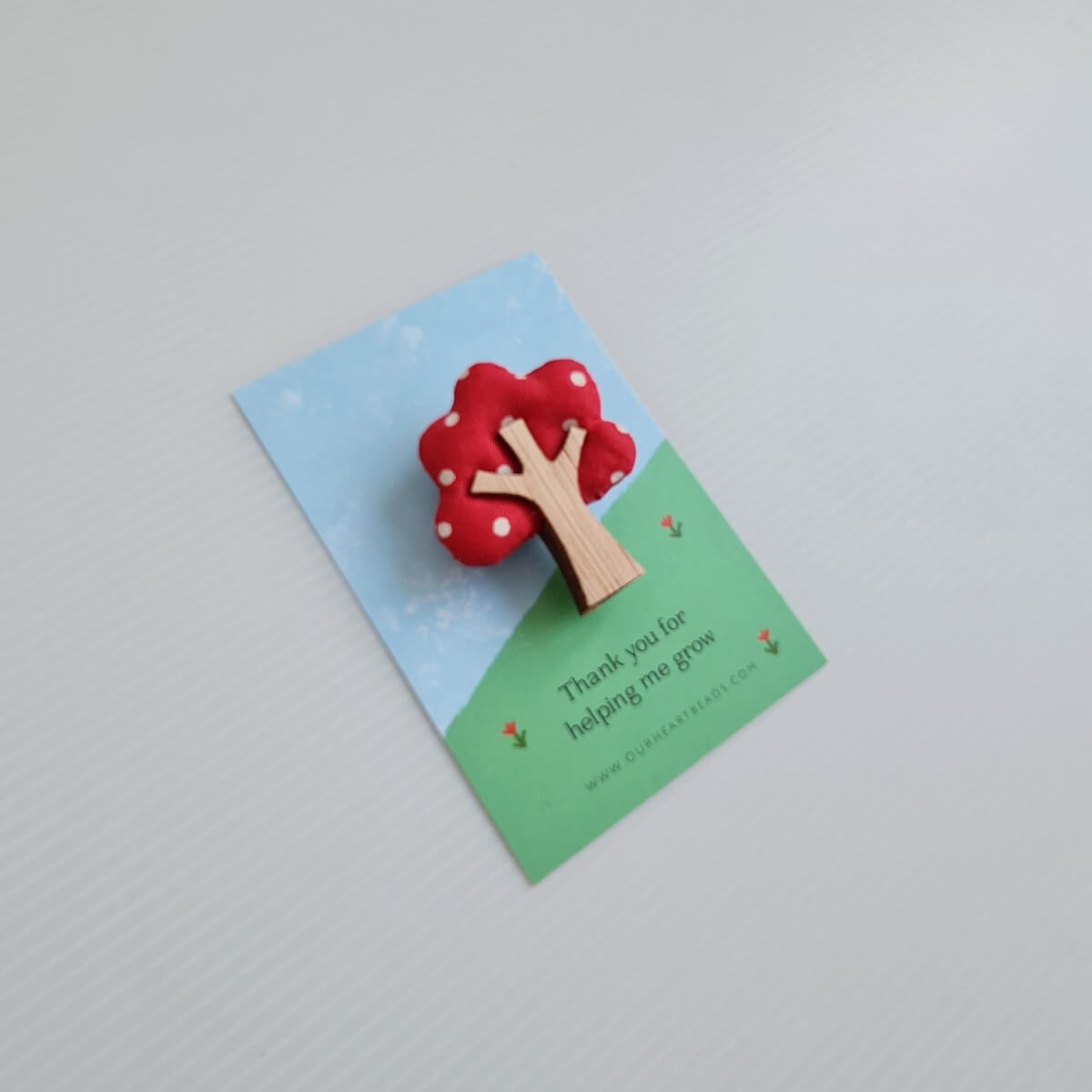 Red Apple Tree Brooch