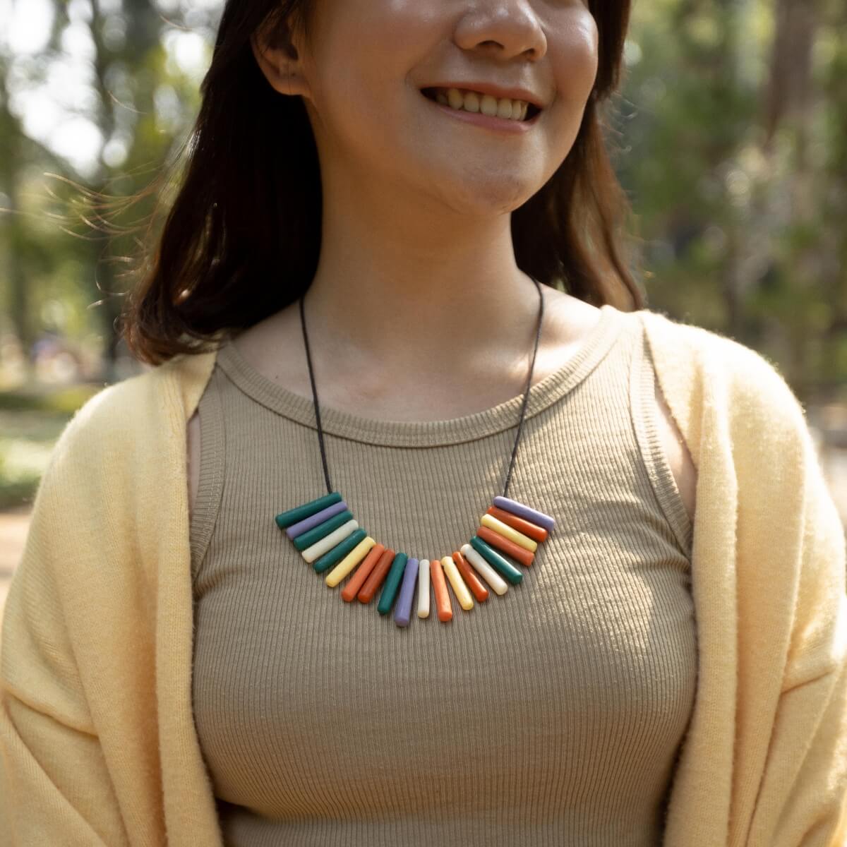 Capsule Bright Rainbow Mini Necklace