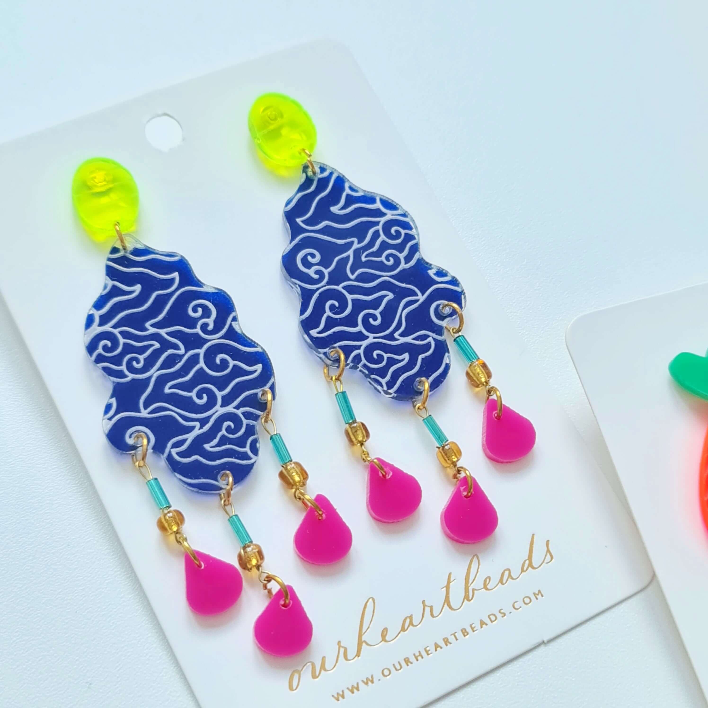 Batik Mega Mendung Earrings