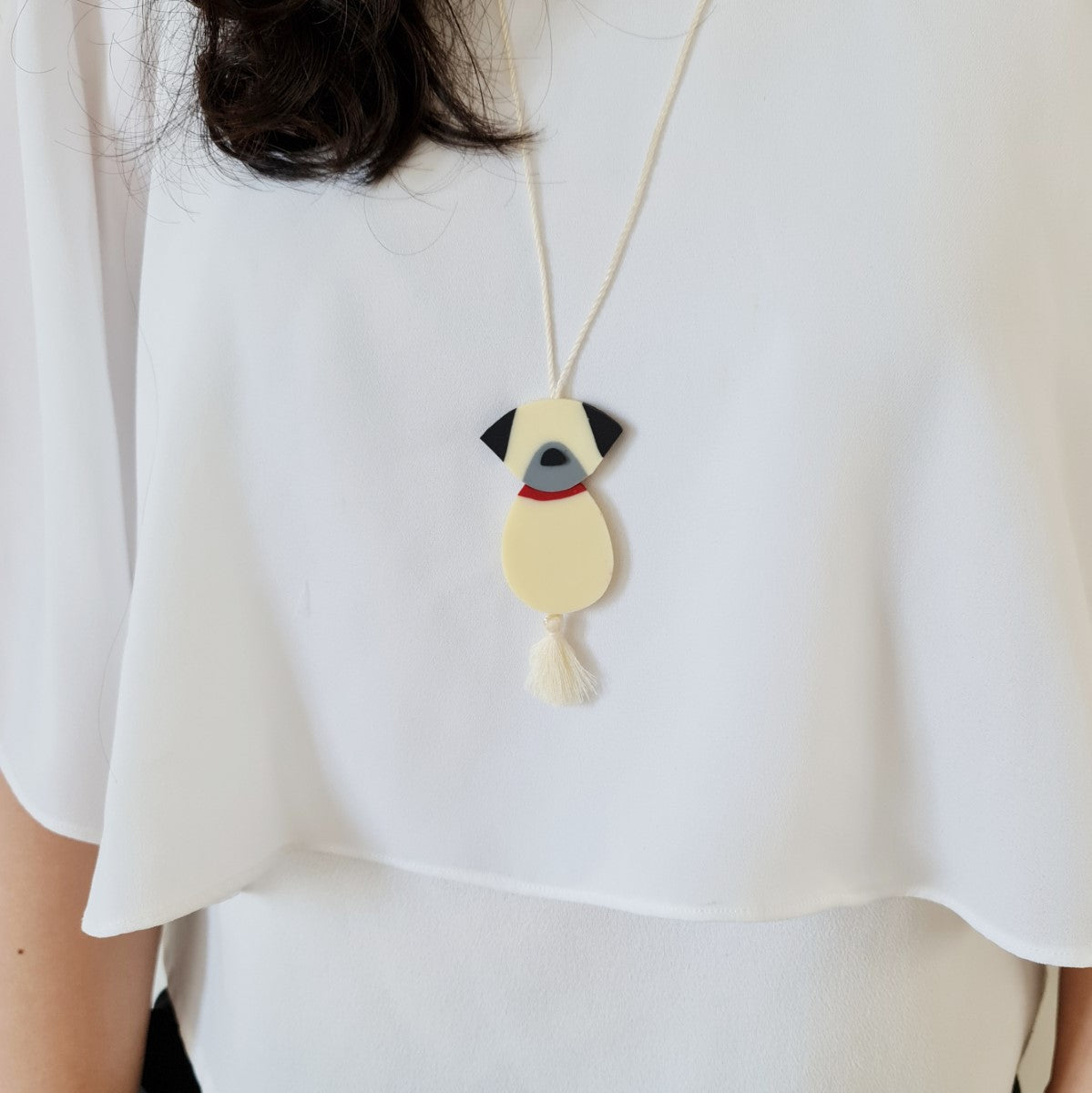 Pug necklace top